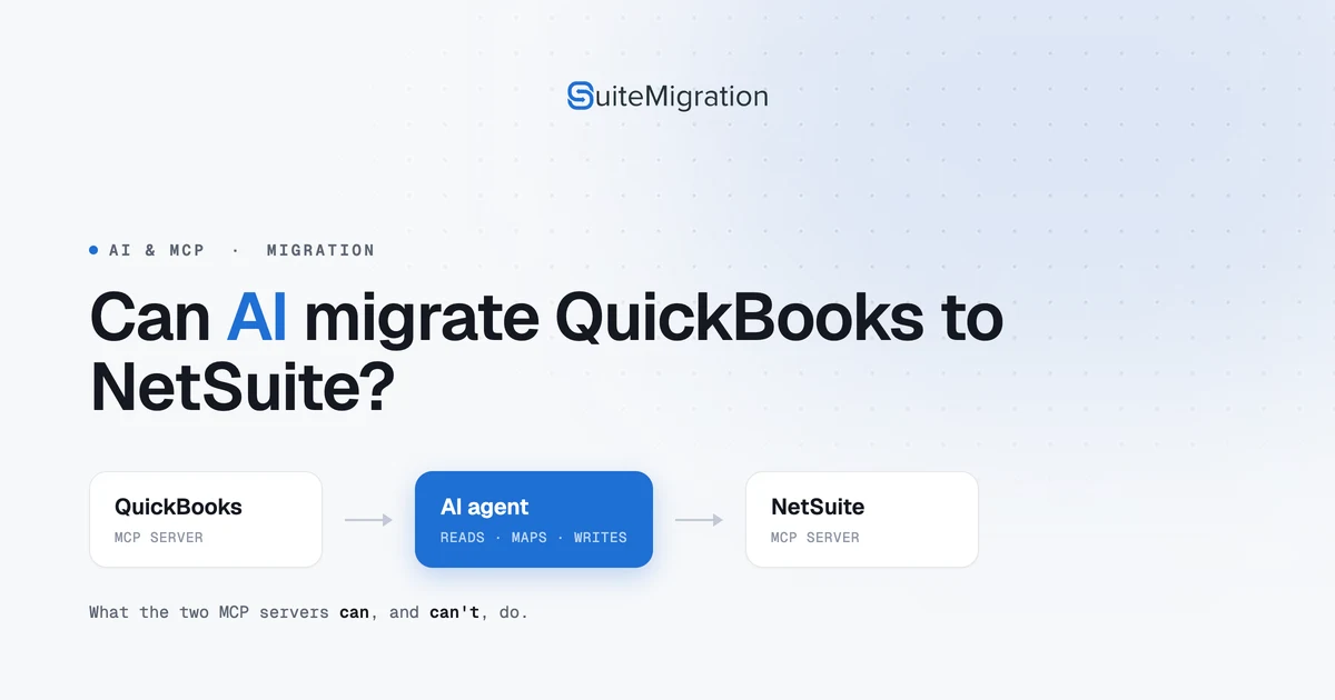 Can AI Migrate QuickBooks to NetSuite? What MCP Can and Can't Do