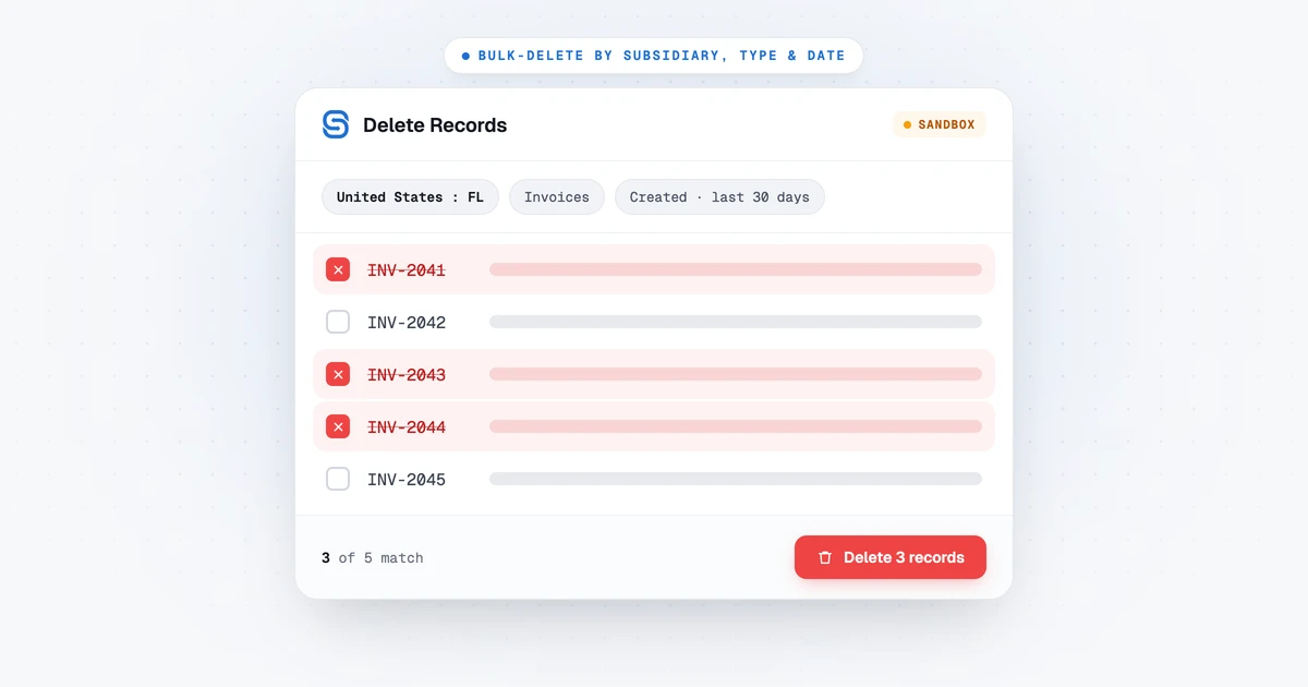 How to Bulk-Delete Records in NetSuite